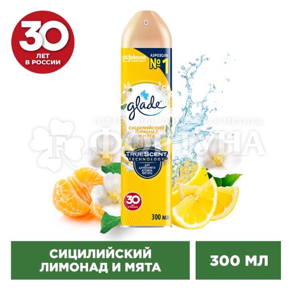Освежитель воздуха Glade 300 мл Сицилийский лимонад и мята