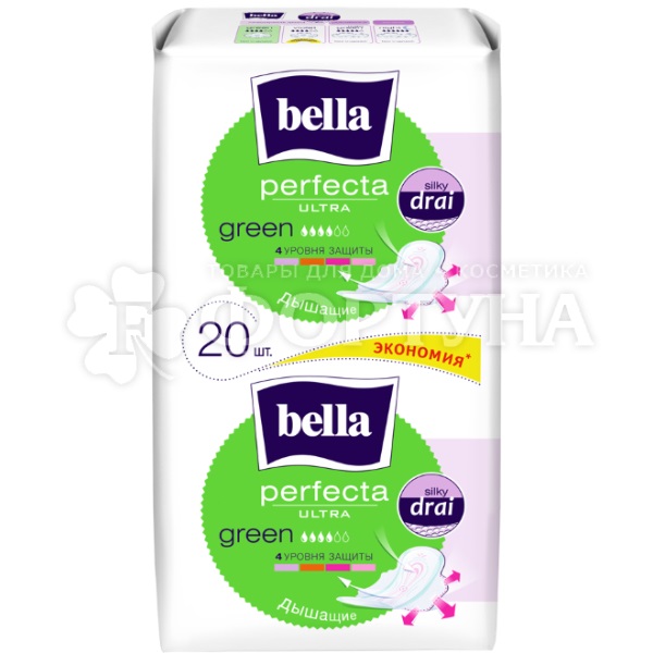 Прокладки Bella Perfecta Ultra Maxi Green 20 шт критические