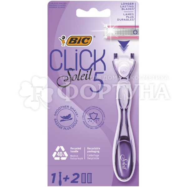 Станок BiC Soleil Click 5 2 кассеты