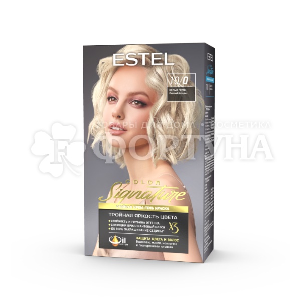 Крем-гель краска Estel Signature 10/0 Белый песок