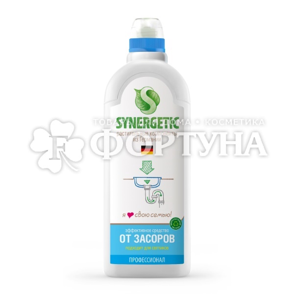 Чистящее средство SYNERGETIC 1000 мл для очистки канализационных труб