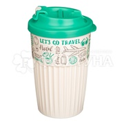 Стакан 450 мл для горячих напитков с клапаном и декором