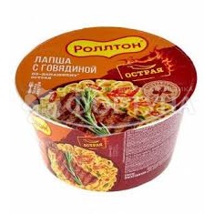 Лапша быстрого приготовления Роллтон 90 г Острая с говядиной