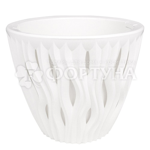 Кашпо 3 л Вдохновение цвет белый