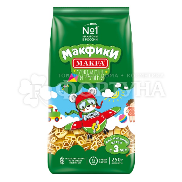 Макароны MAKFA Макфики 250 г Любимые игрушки