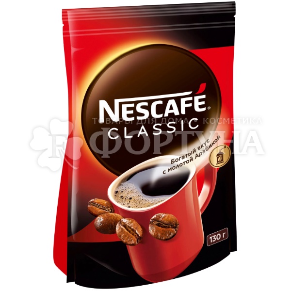 Кофе Nescafe CLASSIC 130 г растворимый с добавлением молотой арабики