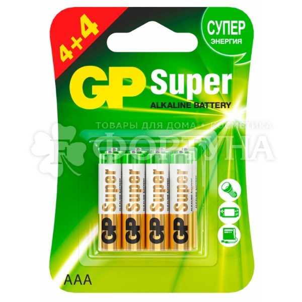 Батарейка GP Super Alkaline 8 шт 24 A 4/4 - 2 CR алкалиновые