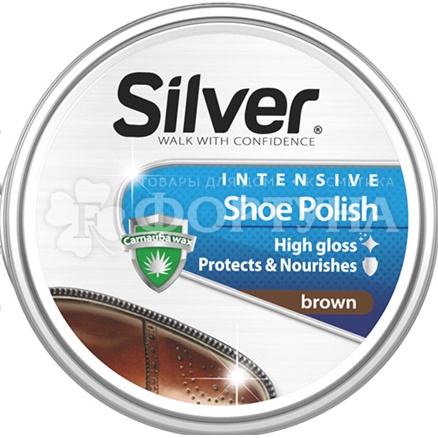 Крем для обуви Silver 50 мл Коричневый в банке