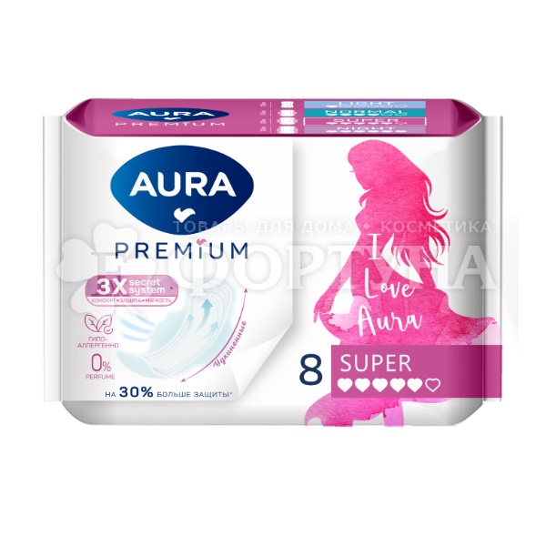 Прокладки AURA 8 шт Premium Super критические