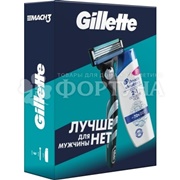 Набор Gillette MACH-3 (станок с 1 кассетой + шампунь HS)