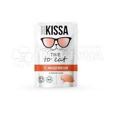 Корм для животных Kissa 75 г для кошек с индейкой в соусе