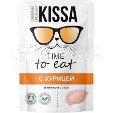 Корм для животных Kissa 75 г для кошек с курицей в соусе