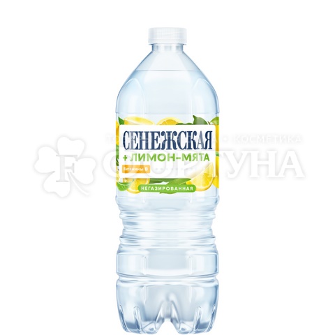 Минеральная вода Сенежская 1 л + Лимон-мята, негазированная