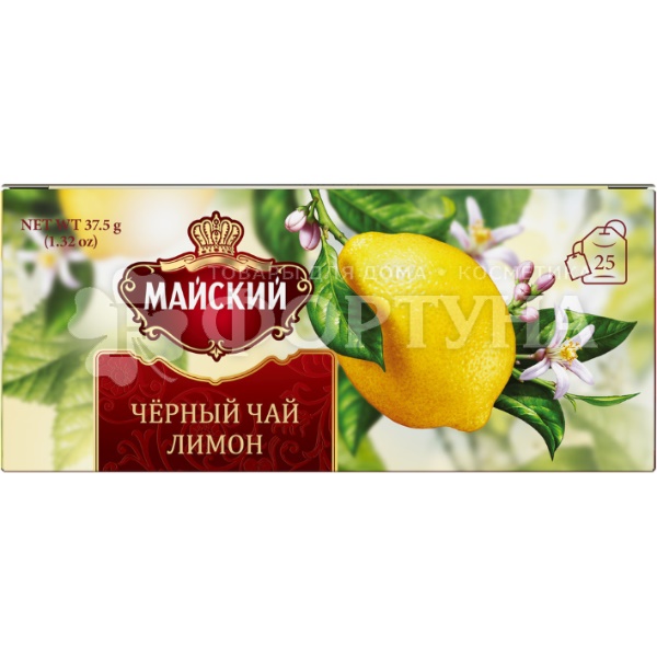 Чай Майский 25 пакетов Лимон
