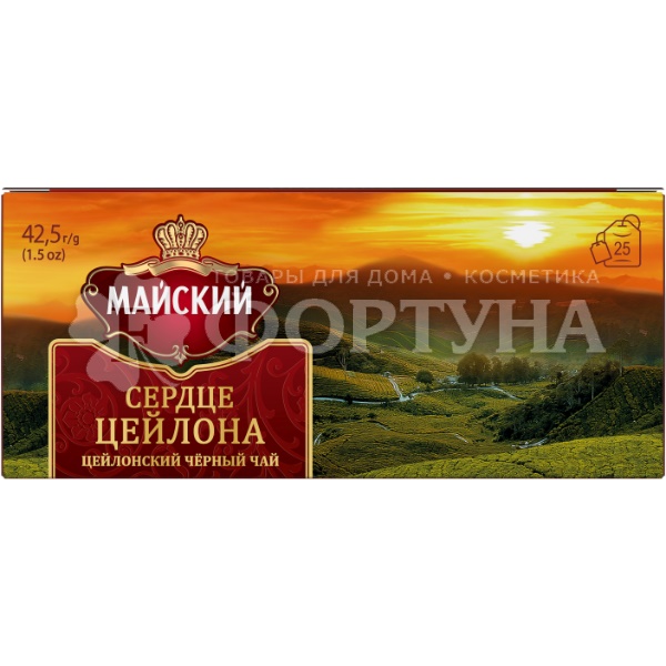 Чай Майский 25 пакетов Сердце Цейлона