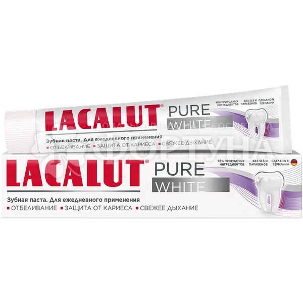 Зубная паста Lacalut 75 мл Pure White