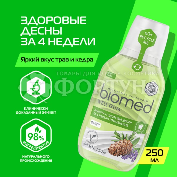 Ополаскиватель для полости рта Biomed 250 мл Well Gum