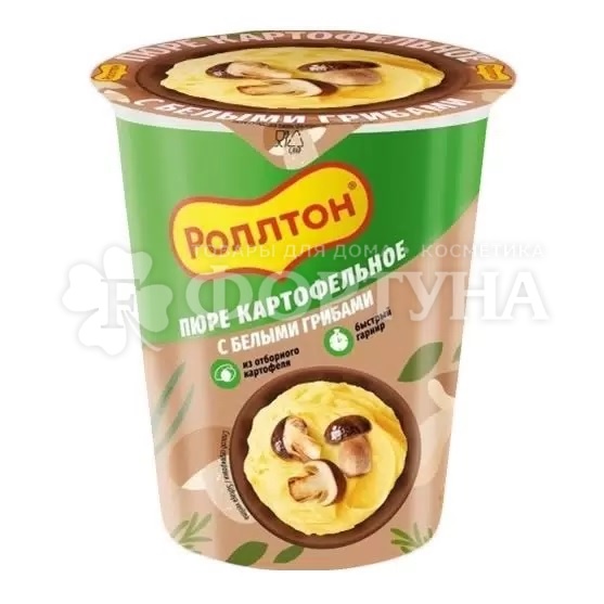 Пюре картофельное Роллтон 55 г белые грибы т/ст