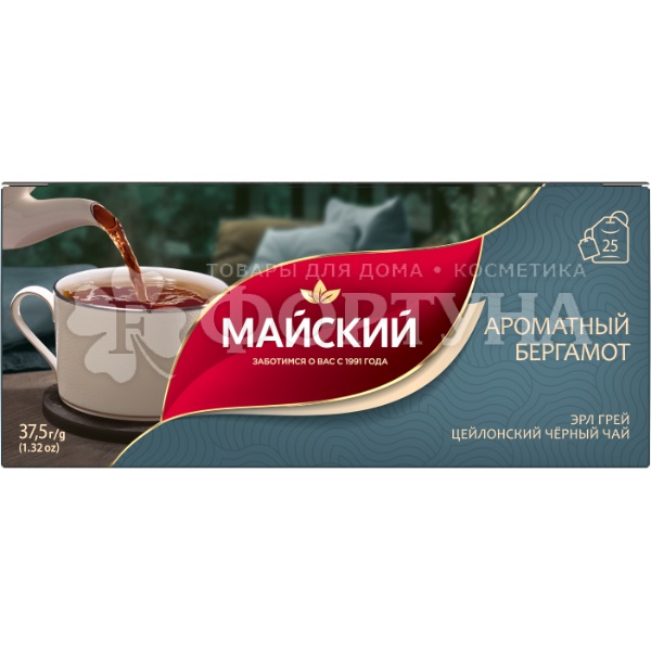 Чай Майский 25 пакетов Ароматный бергамот