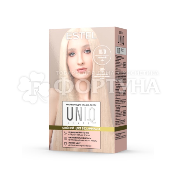 Краска для волос Estel UNIQ 10/0 Нежный лен Светлый блондин
