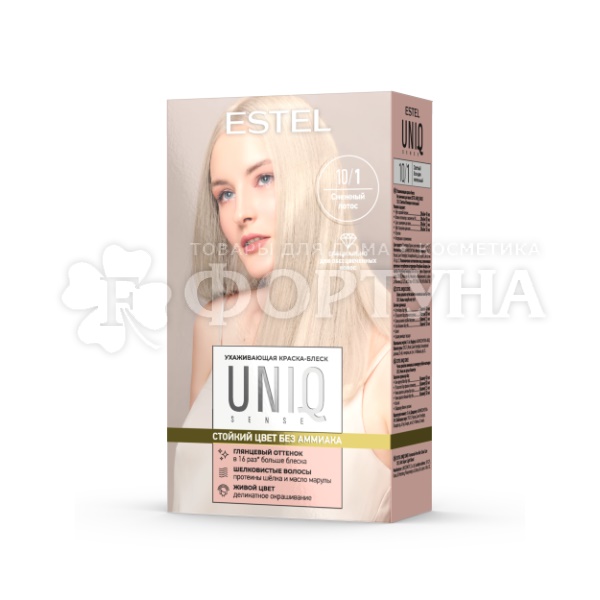 Краска для волос Estel UNIQ 10/1Снежный лотос Светлый блондин пепельный