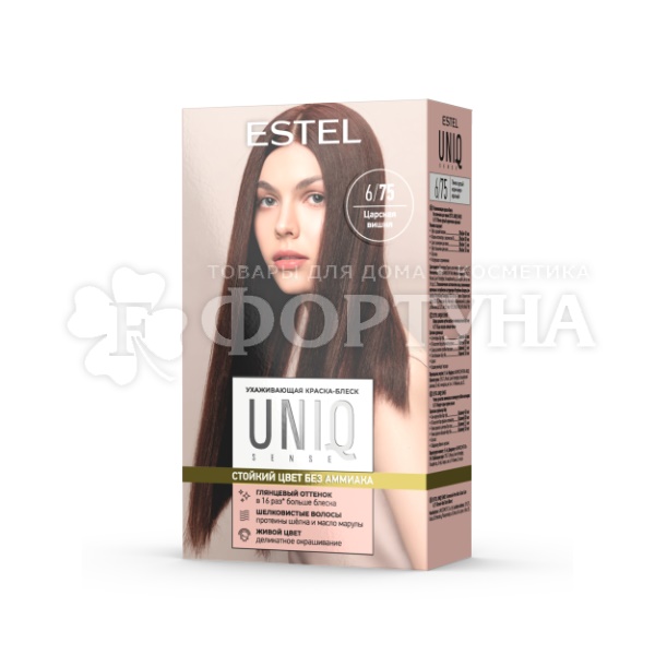 Краска для волос Estel UNIQ 6/75 Царская вишня Темно-русый коричнево-красный