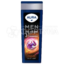 Гель для душа AURA 380 мл Men Энергия Спорта