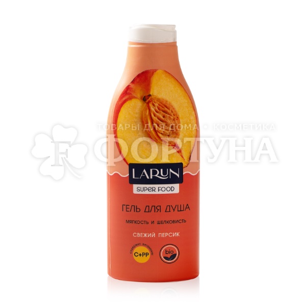 Гель для душа LARUN Superfood 400 мл Свежий персик