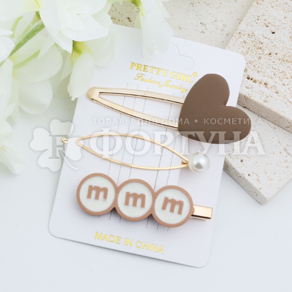 Заколка Farres 3 шт для волос Love M