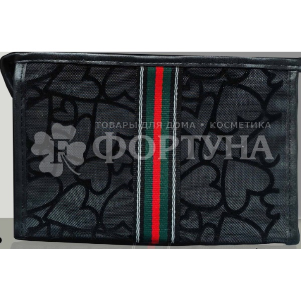Косметичка Shinewell сеточка черная 29*15,5см