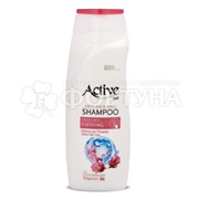 Шампунь Active CARE & BEAUTY 350 мл С корнем женьшеня, цветком гибискуса и витамином В6 Защита от выпадения волос
