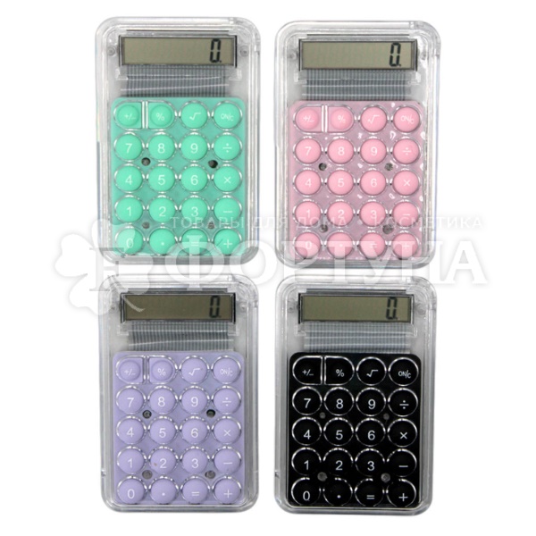 Калькулятор 8,5*5,5 см прозрачный цвет в ас-те