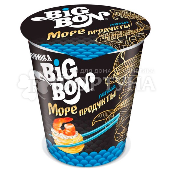 Лапша быстрого приготовления BIGBON 70 г со вкусом морепродуктов