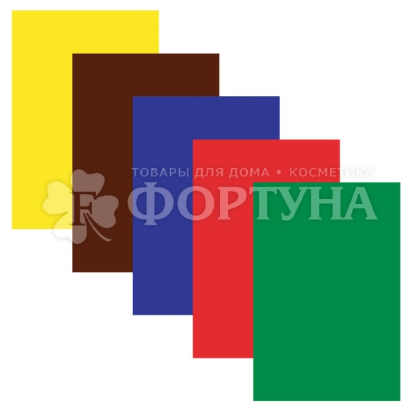 Цветная бумага мелованная самоклеящаяся А4 5листов 5 цветов Юнландия