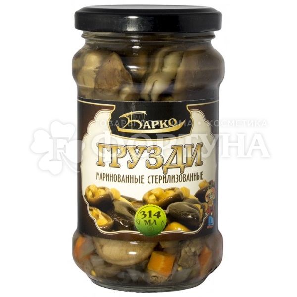 Грузди Барко 314 мл маринованные ст/б