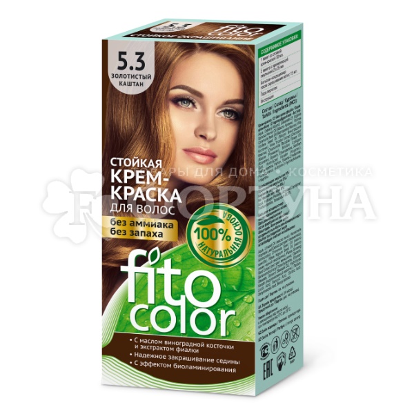 Краска для волос Fitocolor 5.3 Золотистый каштан