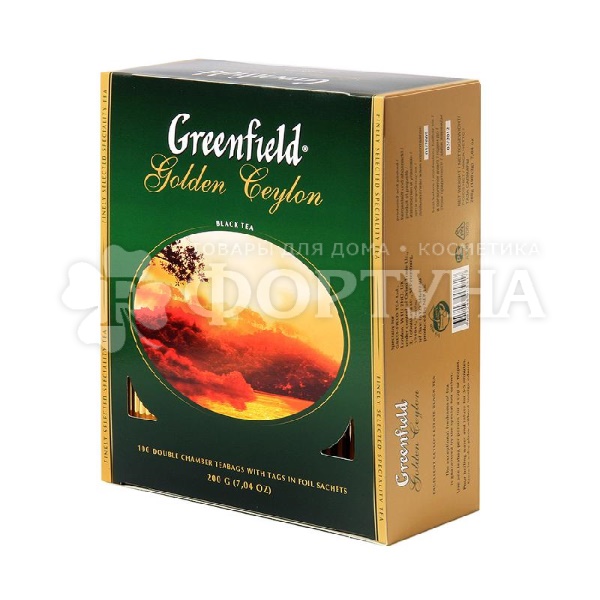 Чай Greenfield 100 пакетов Golden Ceylon