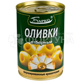 Оливки Барко 280 мл с креветкой