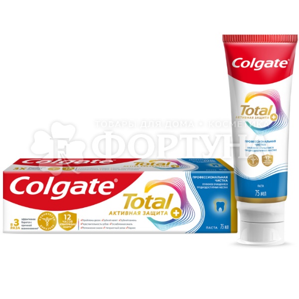 Зубная паста Colgate Total 12 75 мл Профессиональная чистка паста