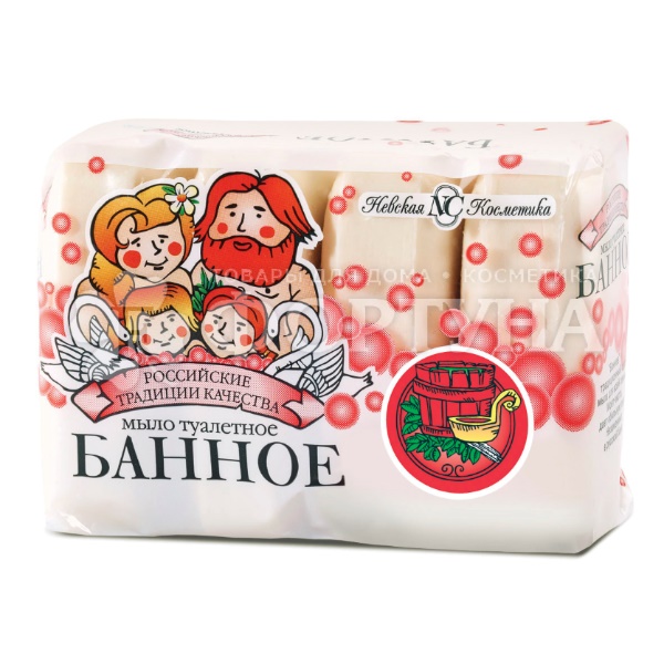 Туалетное мыло Невская косметика 4*100 г Банное В блоках