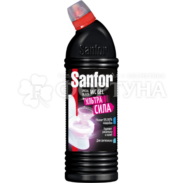 Чистящее средство Sanfor WS 1000 мл Гель Special black