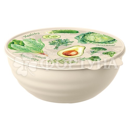 Миска 3,7 л с крышкой и декором