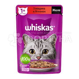 Корм для животных Whiskas 75 г желе говядина и ягненок