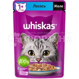 Корм для животных Whiskas 75 г желе лосось