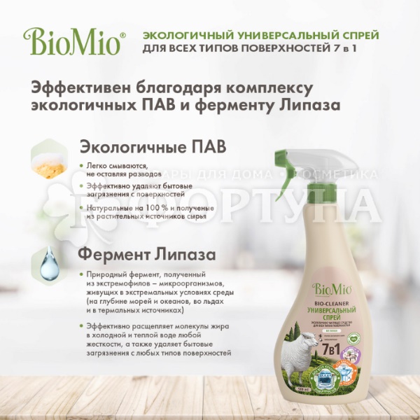 Чистящее средство BioMio 500 мл спрей Универсальный