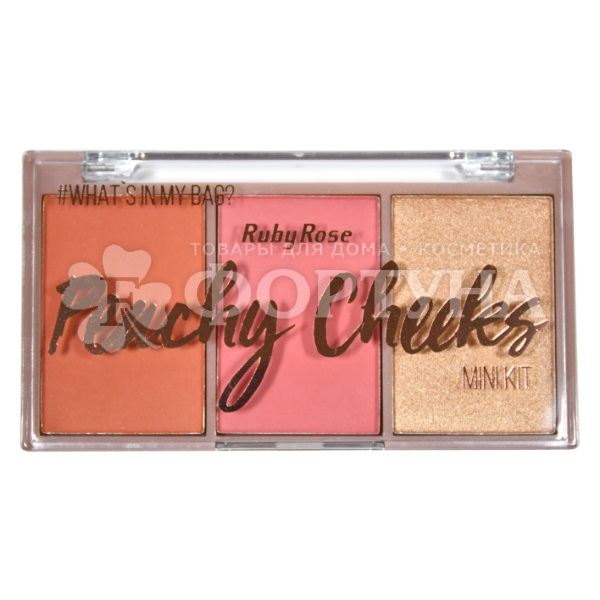 Палетка Ruby Rose (румяна+хайлайтер) Blush and Glow 03