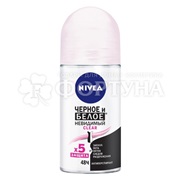 Дезодорант роликовый Nivea 50 мл Невидимая защита для черного и белого Clear