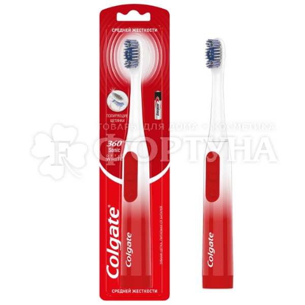 Зубная щетка Colgate 360 Sonic Optic White На батарейках