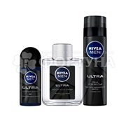 Набор Nivea Ультра в косметичке мужской (пена для бритья + лосьон после бритья + дезодорант)