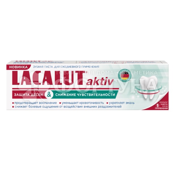 Зубная паста Lacalut 75 мл Актив. Защита десен и снижение чувствительности